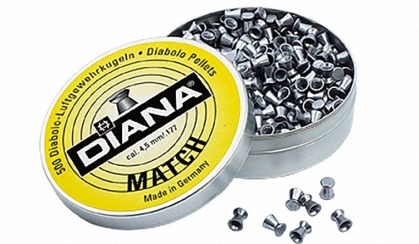 Пули пневматические Diana Match 4,5мм 0,53г (500шт) Пули пневматические Diana Match 4,5мм 0,53г (500шт)
