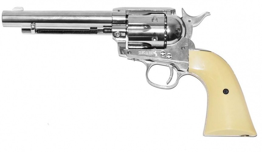 Револьвер пневматический Colt SAA 45 PELLET nickel Револьвер пневматический Colt SAA 45 PELLET nickel