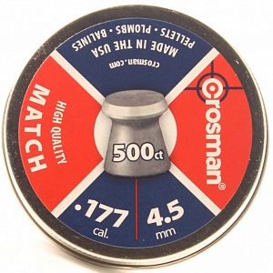 Пули пневматические Crosman Match 4,5мм 0,51г (500шт) Пули пневматические Crosman Match 4,5мм 0,51г (500шт)