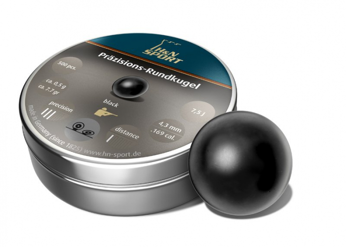Шарики свинцовые H&N Round Kugeln 4,3мм 0,55г (500шт) Шарики свинцовые H&N Round Kugeln 4,3мм 0,55г (500шт)