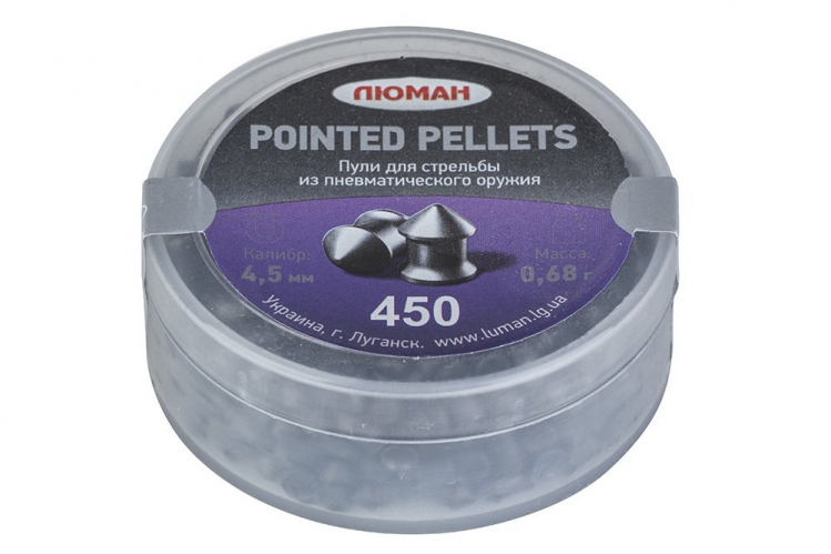 Пули пневматические Люман Pointed Pellets 4,5мм 0,68г (450шт) Пули пневматические Люман Pointed Pellets 4,5мм 0,68г (450шт)