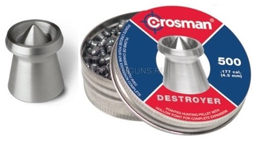 Пули пневматические Crosman Destroyer 4,5мм 0,51г (500шт) Пули пневматические Crosman Destroyer 4,5мм 0,51г (500шт)